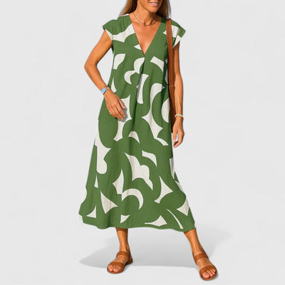 Koralia | Sofisticirana Haljina sa V-Izrezom