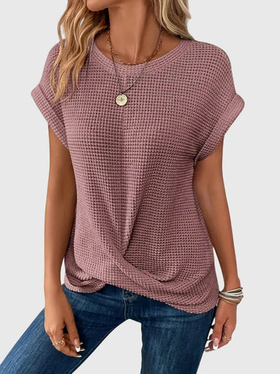 Isa™ | Elegantna Bluzica sa Okruglim Izrezom