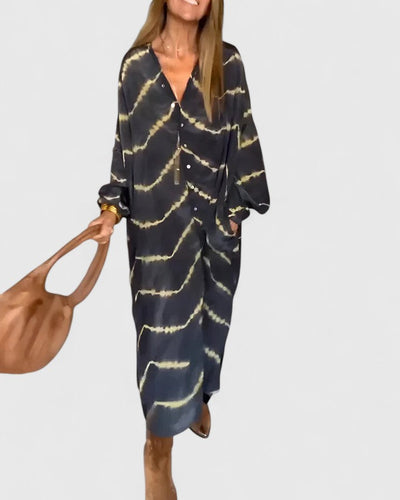 Amelie™ | Elegantna Boho Prugasta Maxi Haljina