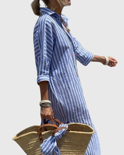 Ellen™ | Klasična Prugasta Haljina