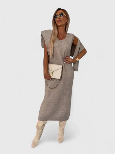 Chrystahl | Elegantna Haljina i Set Džempera sa Rolkom