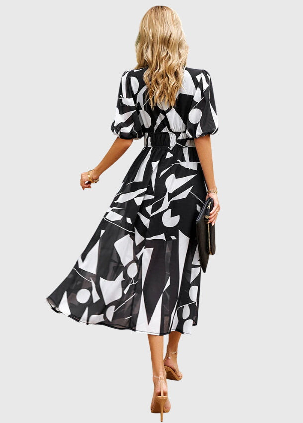 Merlin™ | Zanosna Cvjetna Midi Haljina