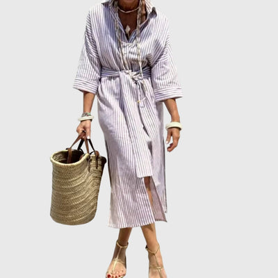 Ellen™ | Klasična Prugasta Haljina