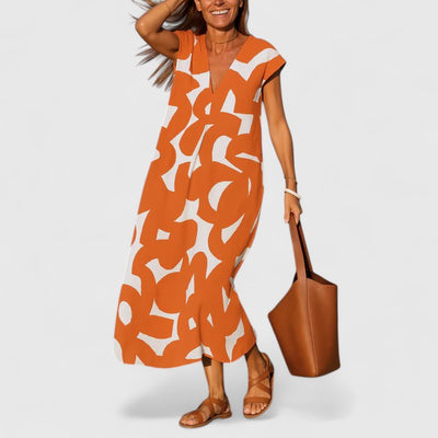 Koralia | Sofisticirana Haljina sa V-Izrezom