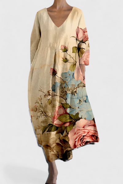 Isalinde | Udobna Haljina sa V-Izrezom