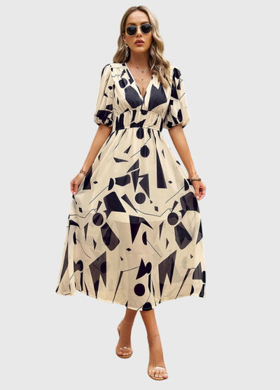 Merlin™ | Zanosna Cvjetna Midi Haljina