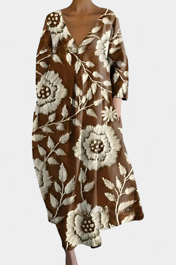 Isalinde | Udobna Haljina sa V-Izrezom