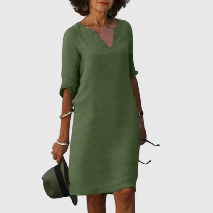 Tejlor | Udobna Haljina sa V-Izrezom