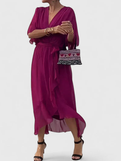 Nada | Elegantna Haljina sa V-Izrezom