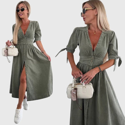 Sophia™ | Elegantna Denim Haljina