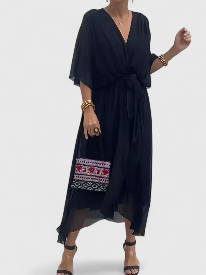 Nada | Elegantna Haljina sa V-Izrezom