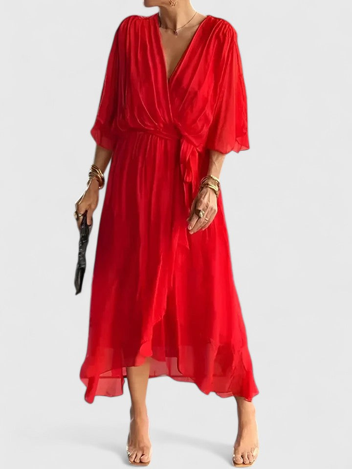 Nada | Elegantna Haljina sa V-Izrezom